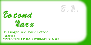 botond marx business card